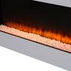 LED Electric Fire 52" White Wall Surround Suite Mantel Fireplace Electric Heater