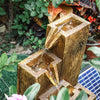 Solar Garden Fountain Water Pump Cascade Landscaping Outdoor Feature Landscape