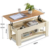 Coffee Table With Storage Lift Top Up Drawer Shelf Wooden Living Room Furniture