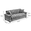 Smooth Velvet Sofa Bed 3 Seater Click Clack Couch Recliner Chair Bed with Pillow