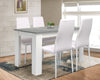 Wood Dining Table and Chairs 4 / 6 Set Pu Leather Seat Kitchen Room Furniture