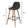 2X Bar Stools PU/ Velvet/ Fabric Breakfast Stool Chairs Kitchen Pub Grey Brown