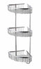 STAINLESS STEEL CORNER SHOWER CADDY BATHROOM STORAGE SHELF ORGANIZER BASKET