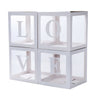 4X Baby Transparent Boxes Storage Ballons Kid Baby Shower Party Birthday Decor