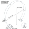 Metal Wedding Arch Frame Moongate Garden Party Standing Backdrop Flower Display