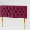 Headboard Plush Velvet Chesterfield - 2ft6, 3ft, 4ft, 4ft6, 5ft, 6ft