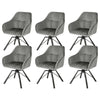 1/2/4/6x Velvet Padded Dining Chair w/ Backrest Lounge Kitchen Swivel Armchair