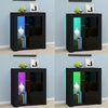 Modern Sideboard Cabinet Cupboard High Gloss 1 2 Doors Storage with LED Light