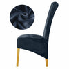 Velvet Dining Chair Seats Covers Large Size Stretch Plush Slipcovers Protectors