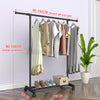 Single/Double Adjustable Closet Hanger Organizer Storage Rail Clothes Ra