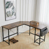 L-Shaped Computer Desk Large Corner Table Workstation with Shelf/Bag/CPU Stand
