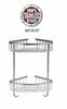 STAINLESS STEEL CORNER SHOWER CADDY BATHROOM STORAGE SHELF ORGANIZER BASKET