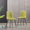 2 4 Velvet Dining Chairs Set Padded Soft Seat With Metal Legs Kitchen Home Chair