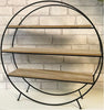 Retro Wall Storage Unit Metal Wood Industrial Style Shelves Vintage Shelf Rack