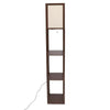 Wooden Shelf Floor Standard Lamp Lounge Reading Light 4 Tiered Shelving Home