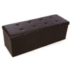 Foldable Cuboid Storage Ottoman Footrest Bench Box Seat Footstool Multiple Color