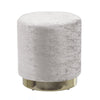 Sophia Velvet Footstool Pouffe Round Footrest Makeup Dressing Table Stool