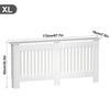 Radiator Cover White Cabinet Slatted Traditional Shelf Grill Furniture MDF Wood
