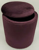 Round Ottoman Storage Pouffe Stool Soft Velvet Footstool Dressing Vanity Chair