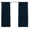 Thick Thermal Blackout Curtain Pencil Pleat Eyelet Ring Top Pair Curtains Panel