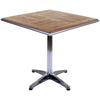 Aluminium Chrome Bistro Table Square Round Stacking Chair Cafe Outdoor Furniture