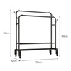 Heavy Duty Clothes Rail Home Shop Garment Hanging Display Stand Rack On Wheels