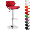 1/2 x Bar Stools PU Leather Adjustable Swivel Kitchen Breakfast Bar Stools