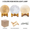 Rechargeable Moon Lamp Night Light Kids Dimmable LED Color Change 3D Dimmable