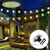 60 LED SOLAR POWERED RETRO BULB STRING LIGHTS GARDEN OUTDOOR FAIRY SUMMER LAMP
