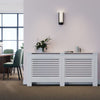 Radiator Cover White Unfinished Modern Traditional Wood Grill Cabinet Shelf MDF