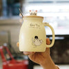 420ML Cat Kitten Ceramic Coffee Mug Tea Milk Water Cup Handle Lid Birthday Gift