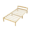 Single 3FT Solid Wood Bed Frame Fits Mattress 190 x 90cm White/Wooden Colour UK