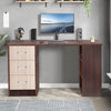 Large Computer Desk With Shelves & Drawers PC Writing Study Table Home Office