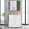 Bathroom Cabinet w/ Doors&Shelves Cupboard Storage Unit 3 Styles Furniture White