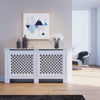 Radiator Cover White Unfinished Modern Traditional Wood Grill Cabinet Shelf MDF