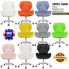Cushioned Computer Desk Office Chair Chrome Legs Lift Swivel Small Adjustable UK