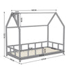 Single Kids Floor Beds Pine Wood House Bed Frame Toddler Children Bedstead Cabin