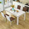 Dining Table and 4 Chairs Set STEEL LEGS Dining Room Chairs Kitchen Furniture