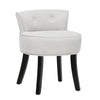 Soft Dressing Table Chair Vanity Makeup Stool Dining Seat Pouffe with Wood Legs