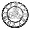 Wall-Clock Gear Horologe Numeral Wooden Living-Room Retro Vintage European-Style