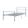 Single Double Bed Metal Frame 3ft 4ft6 Bedroom Furniture with Sprung Mattress