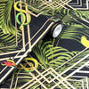 HOLDEN CONGO GEOMETRIC METALLIC WALLPAPER ART DECO TROPICAL ANIMALS PALM LEAVES