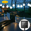 60 LED SOLAR POWERED RETRO BULB STRING LIGHTS GARDEN OUTDOOR FAIRY SUMMER LAMP