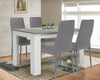 Wood Dining Table and Chairs 4 / 6 Set Pu Leather Seat Kitchen Room Furniture