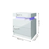 High Gloss Bedside Table Nightstand Cabinet Chest of 2 Drawer RGB LED Light Lamp