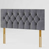 Headboard Plush Velvet Chesterfield - 2ft6, 3ft, 4ft, 4ft6, 5ft, 6ft