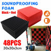 6/12/24PCS Sound Proofing Acoustic Wedge Foam Tiles Studio Home Wall Panels UK