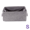 Fabric Storage Box Plain Foldable Collapsible Rope Handles Storage Cubes Basket