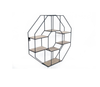 Retro Wall Storage Unit Metal Wood Industrial Style Shelves Vintage Shelf Rack