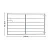 3FT-12FT 7 Bar Galvanised Metal Field Farm Gate Equestrian Entrance Safety Fence
